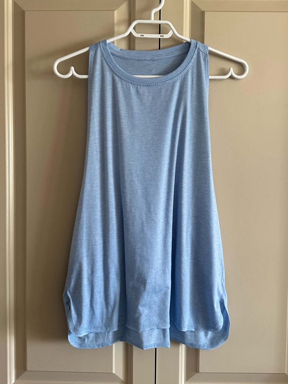 Light Blue Dropped Armpit Muscle Tank